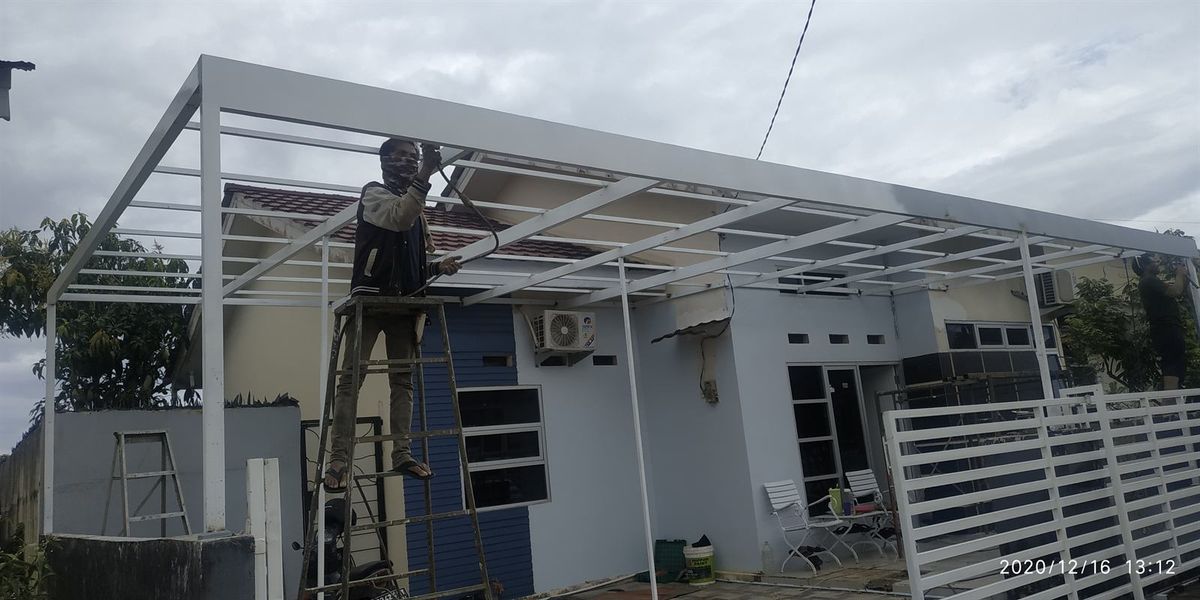 kanopi rumah pak ari - Dokumentasi Proyek